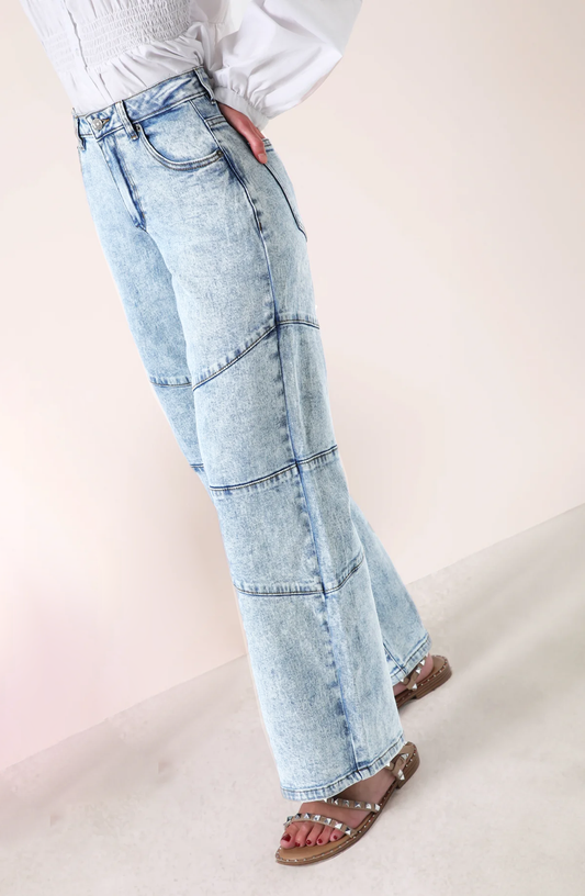 Pants Corte Diagonal Light  Blue