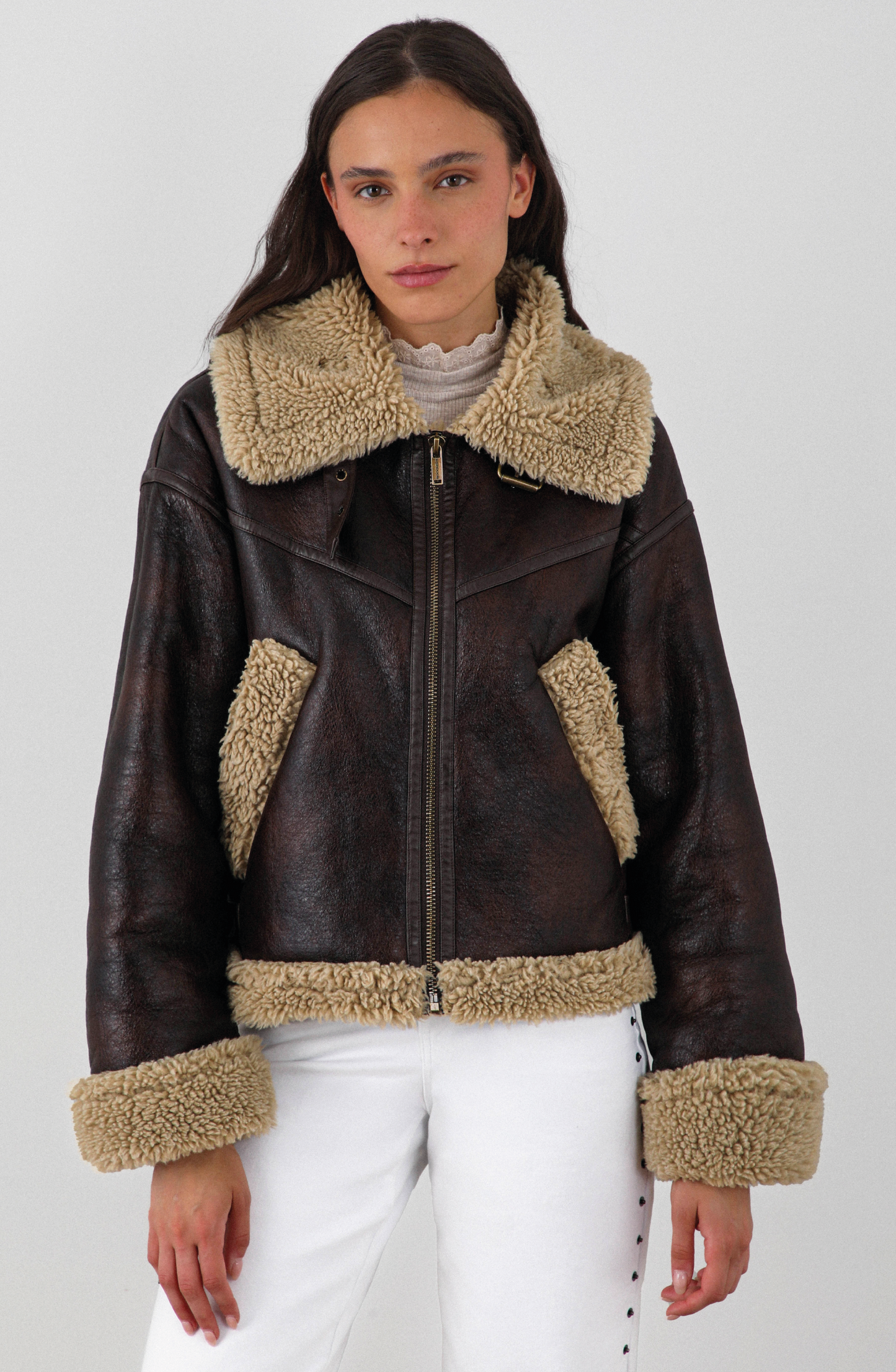 Chaqueta Aviadora Bonded Brown R