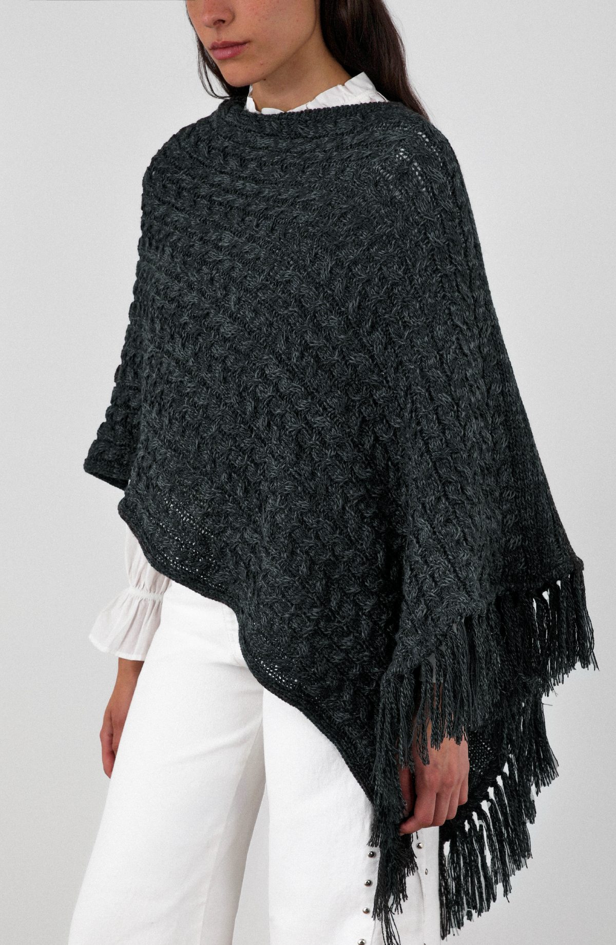 Poncho Flecos Gray
