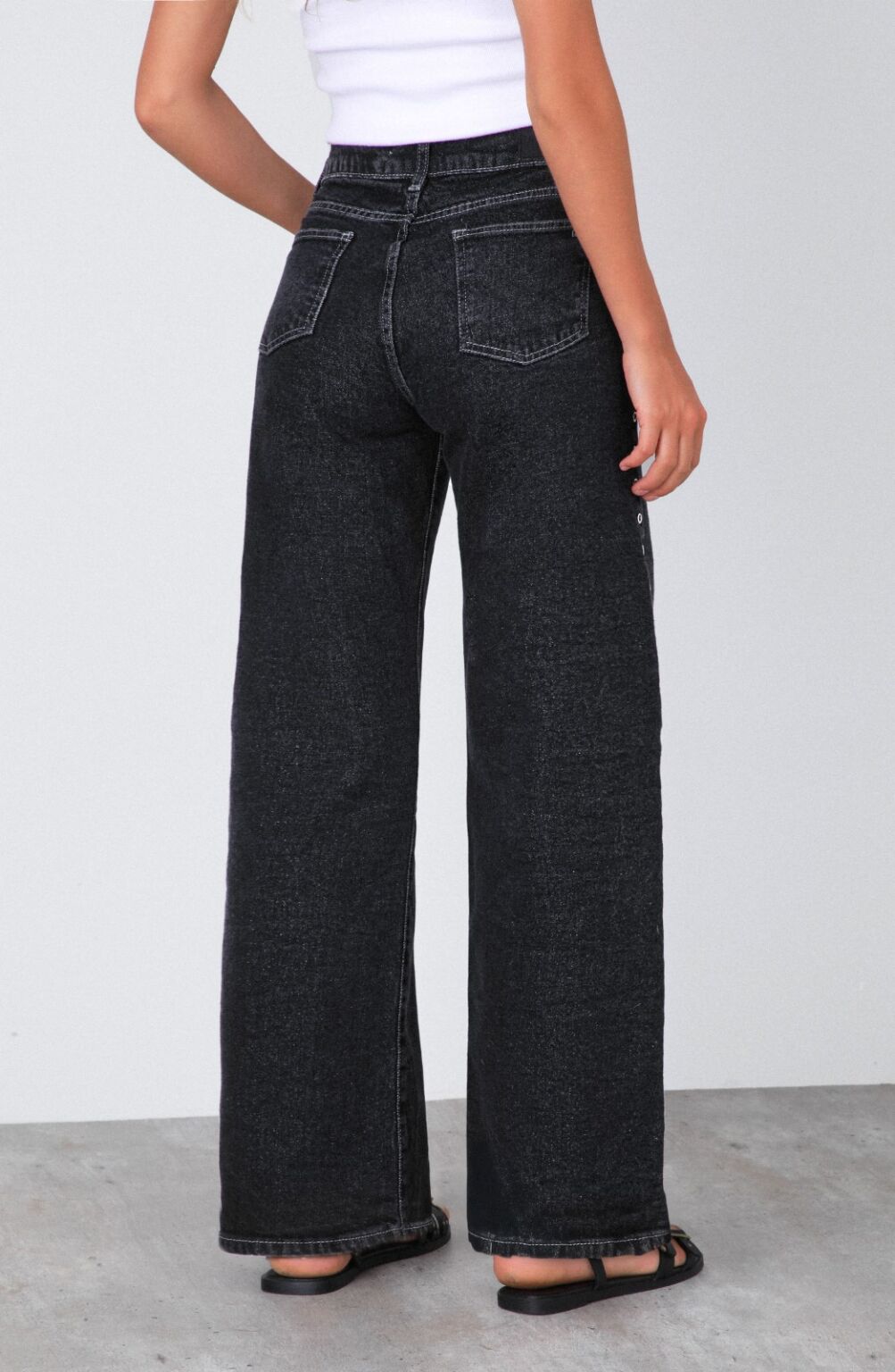 Pantalón Ojal Frontal Black