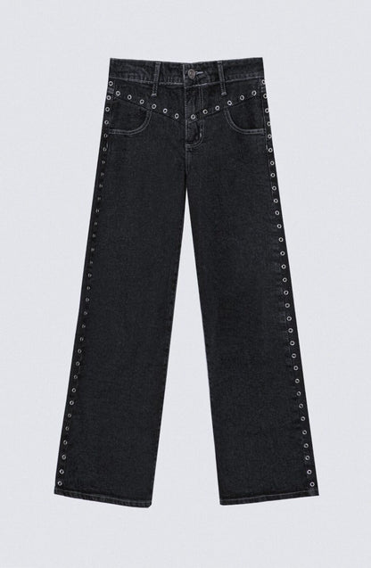 Pantalón Ojal Frontal Black