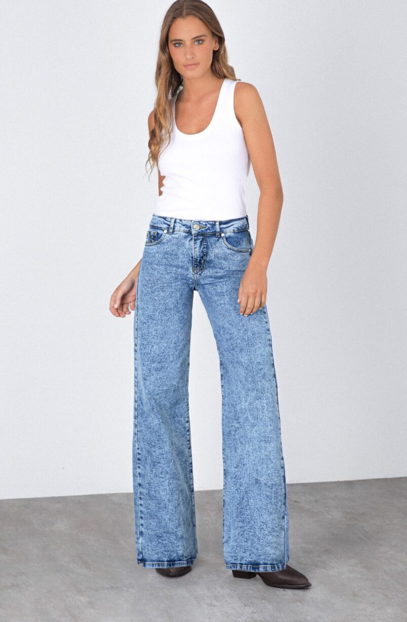 Pantalón Ojal Back Pocket Blue