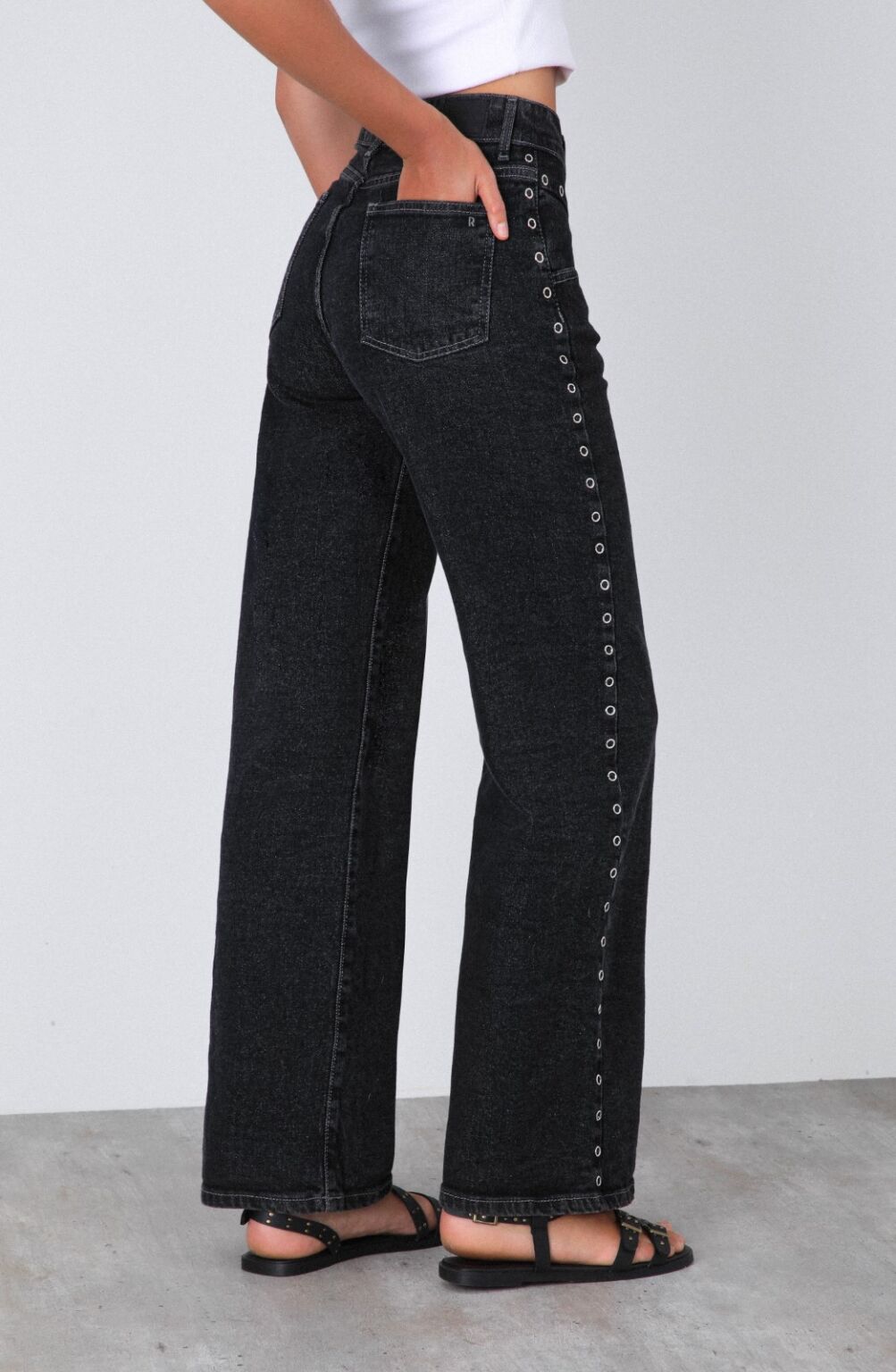 Pantalón Ojal Frontal Black