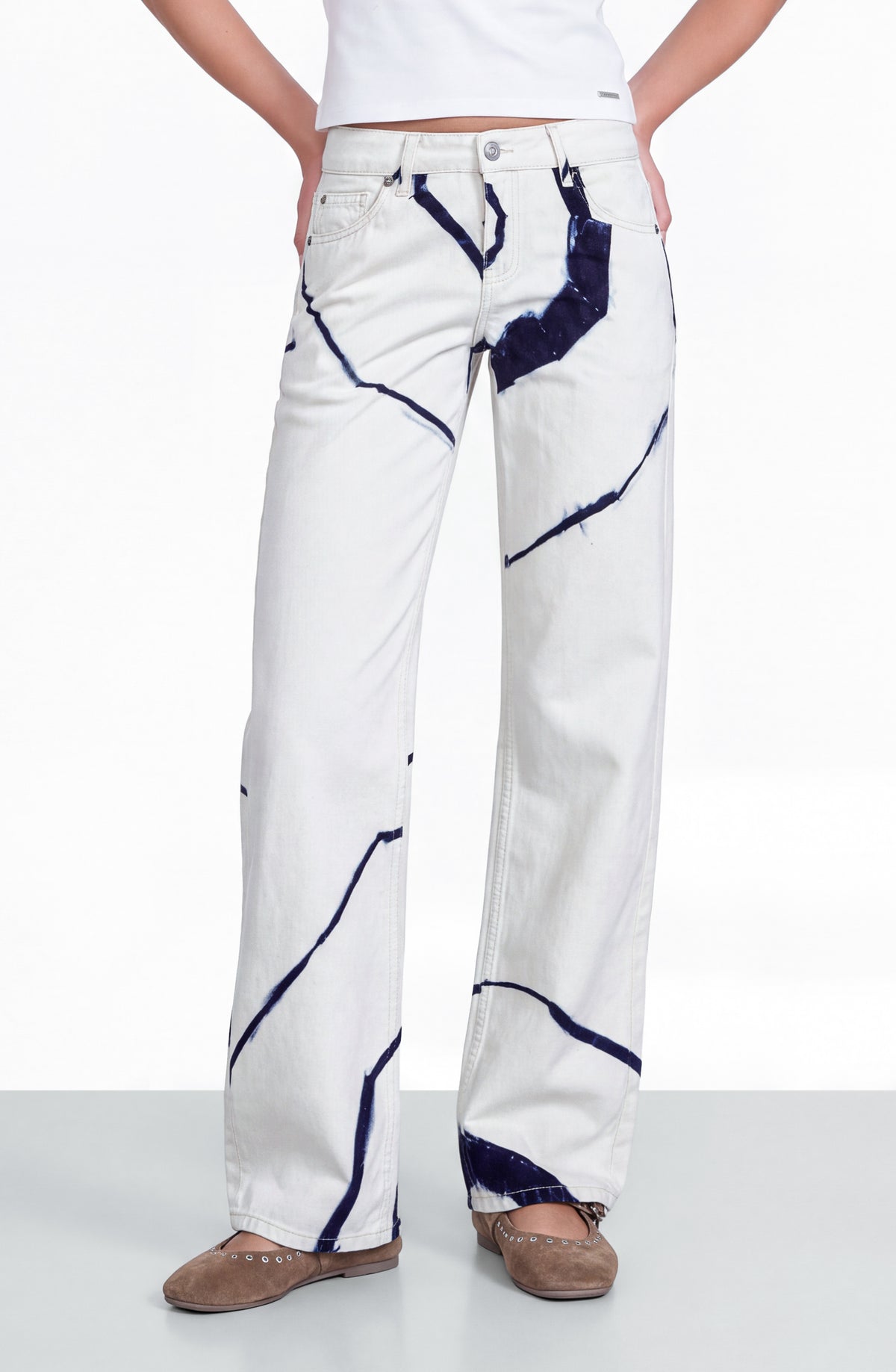 Pantalón Tie Dye White