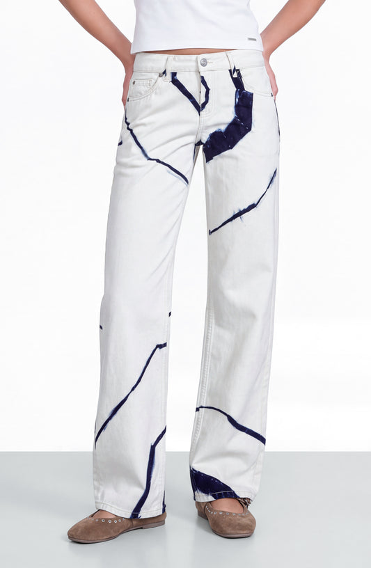 Pantalón Tie Dye White