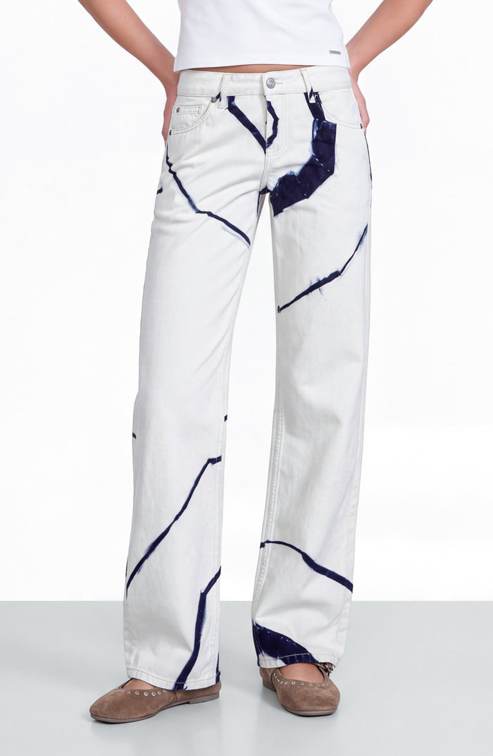 Pantalón Tie Dye White