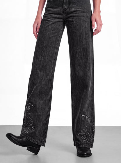 Pantalón Tachas Paisley Grey
