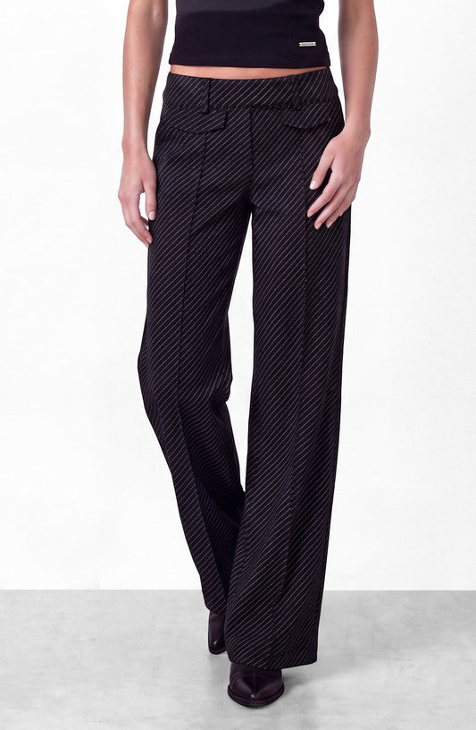 Pantalón Sastrero Rayas Black