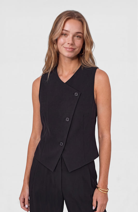 Vest Sastrero Tencel Black