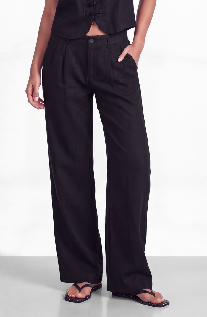 Pantalón Sastrero Lino Black