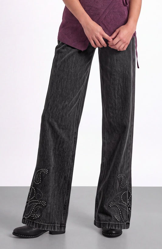 Pantalón Tachas Paisley Grey