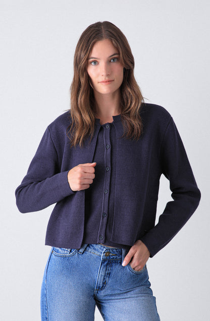 Cardigan Capa Navy