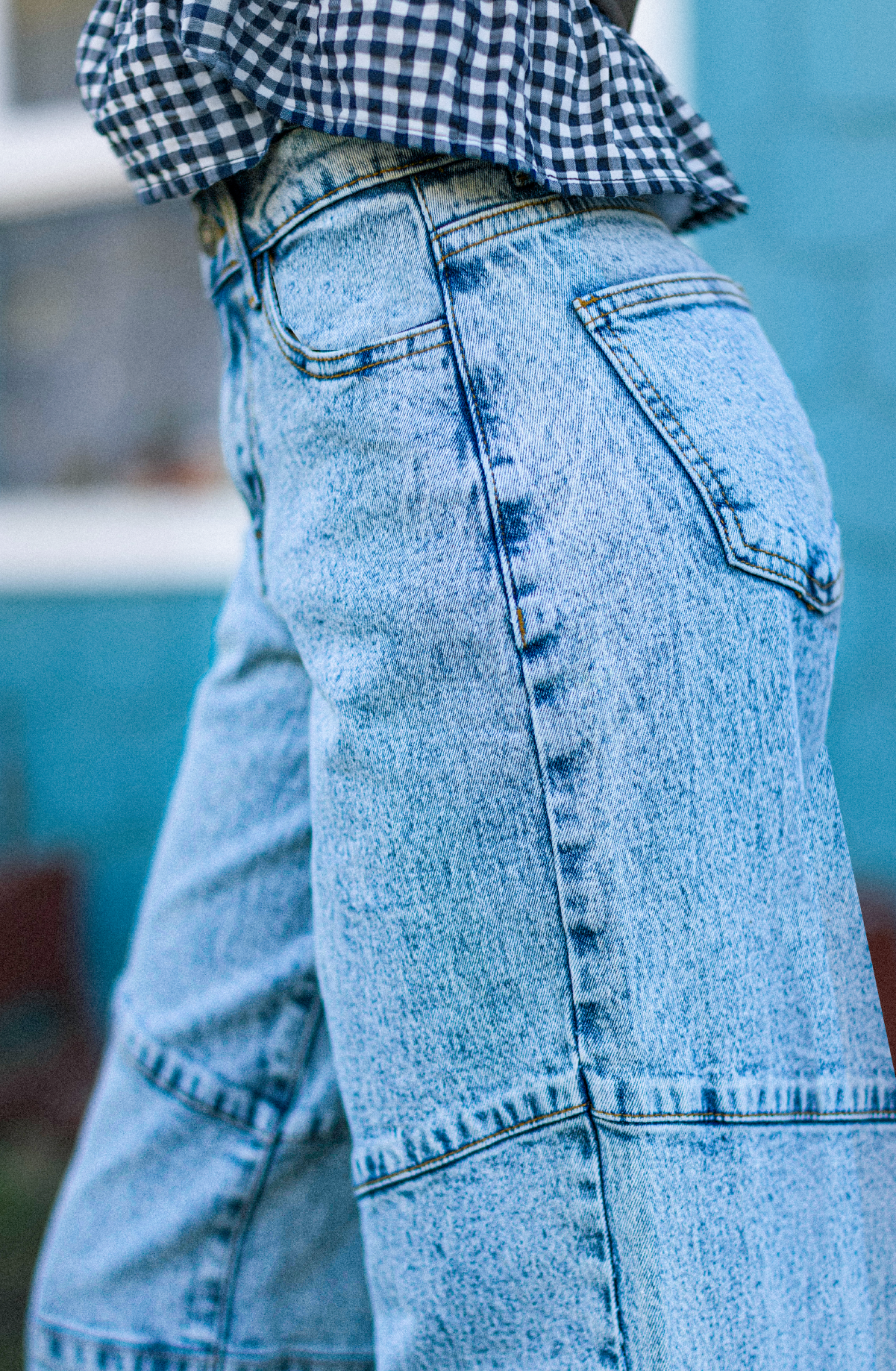 Pantalón Corte Diagonal Light Blue R