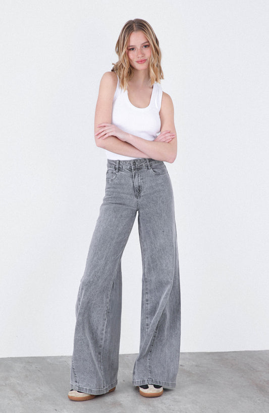 Pantalón Corte Lateral Estrella Grey