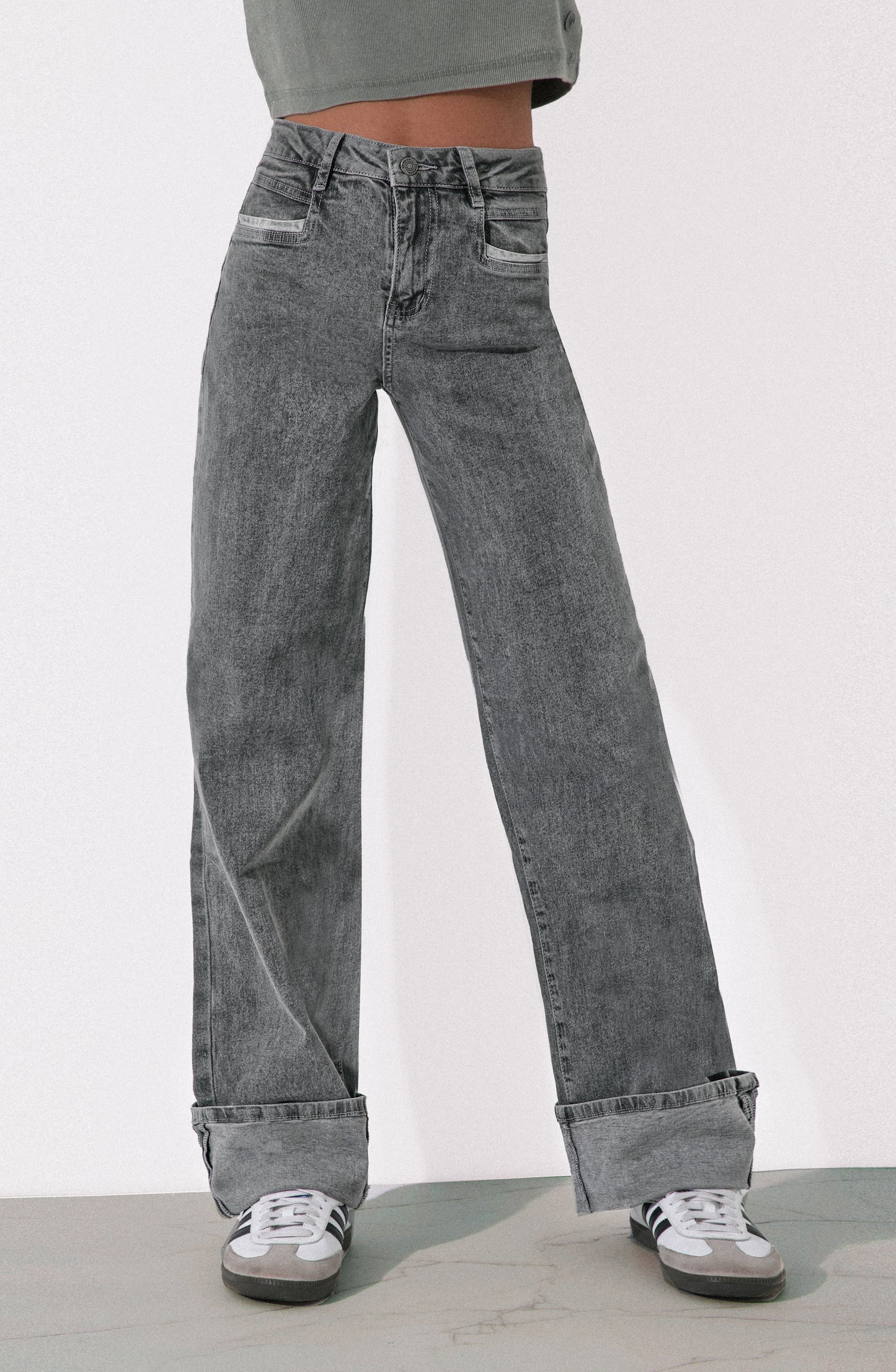 Pantalón Wide Leg Corazón Gray R