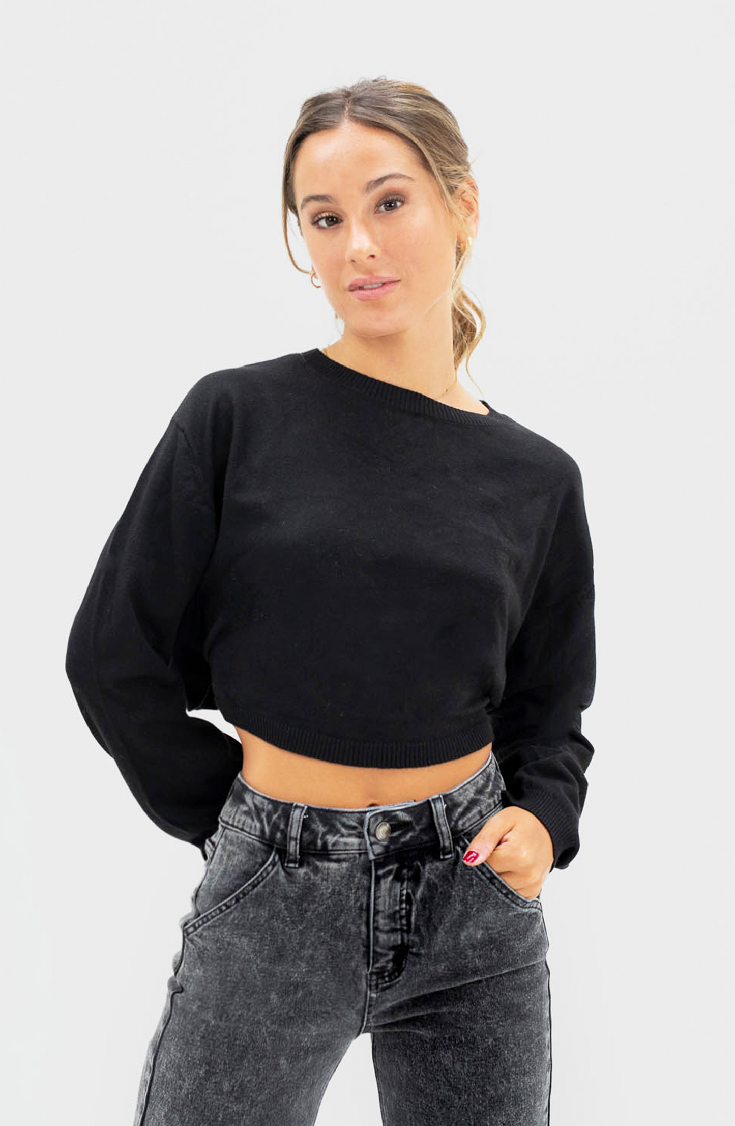 Sweater Espalda Abierta Black