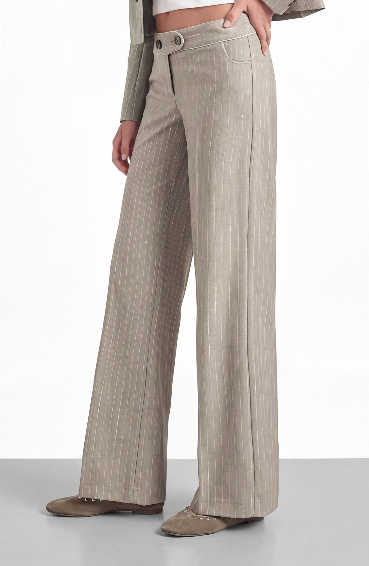 Conjunto Raya Lurex Beige