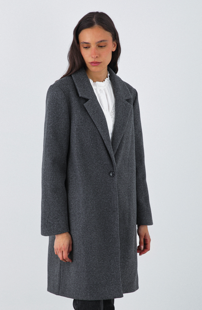 Abrigo Lanilla Melange Gray