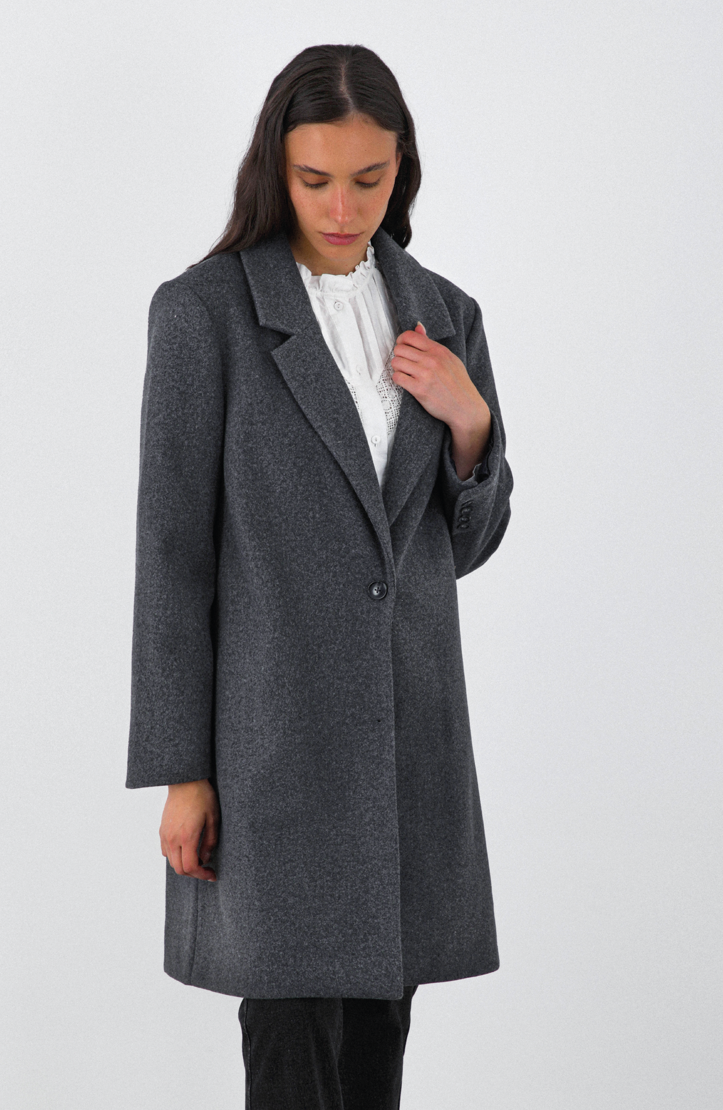 Abrigo Lanilla Melange Gray
