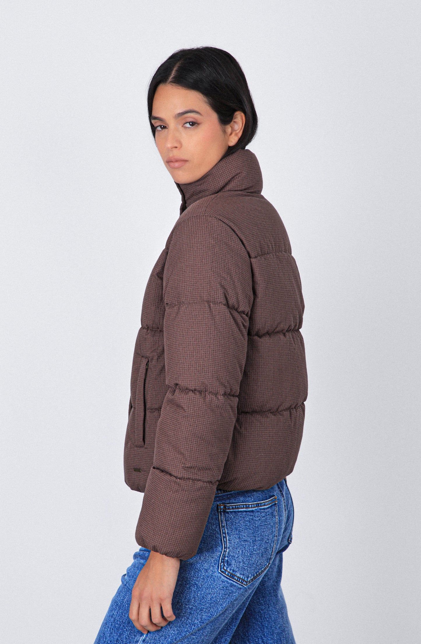 Puffa Tejida Print Brown