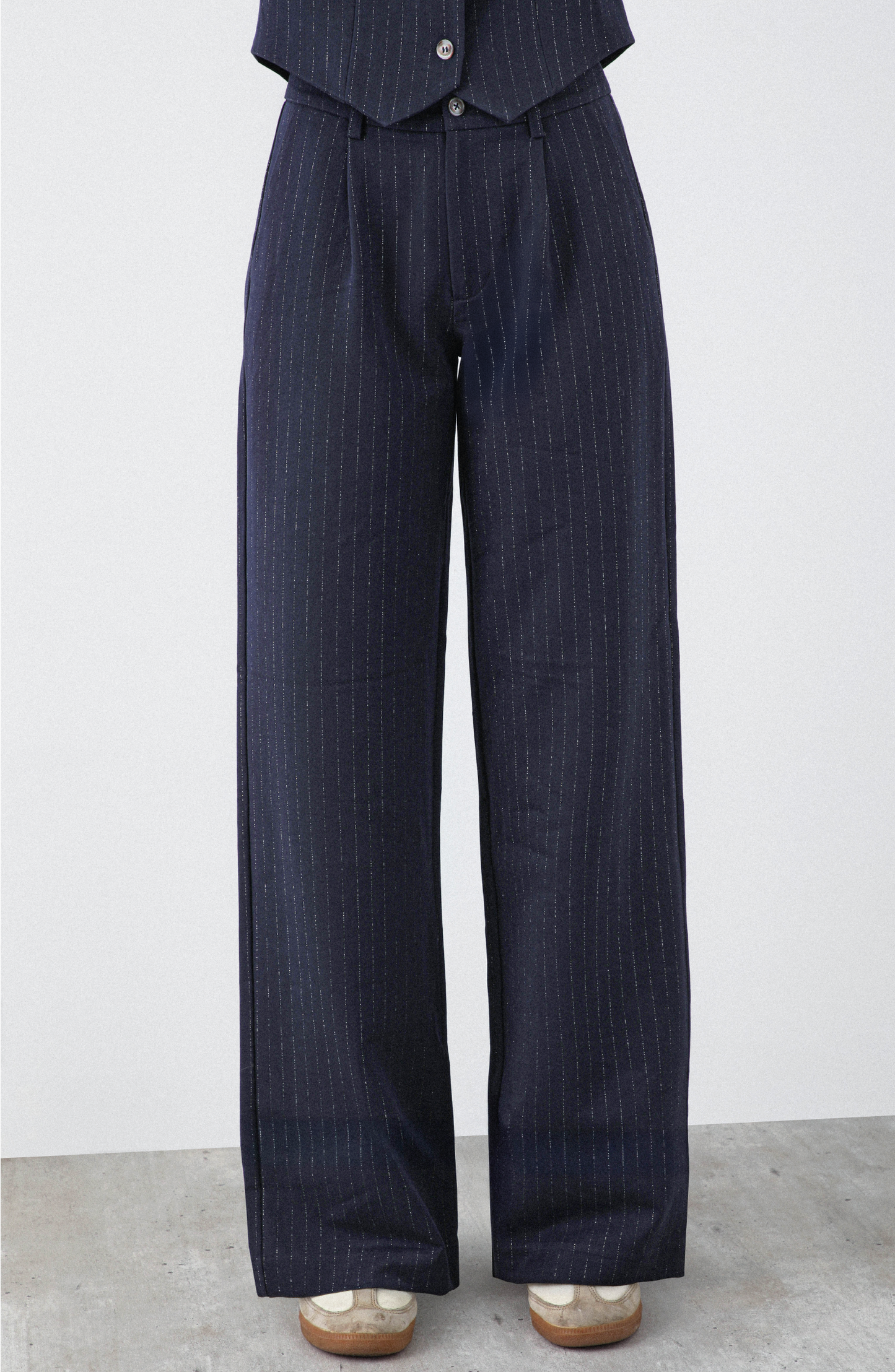 Pantalón Lineas Lurex Blue