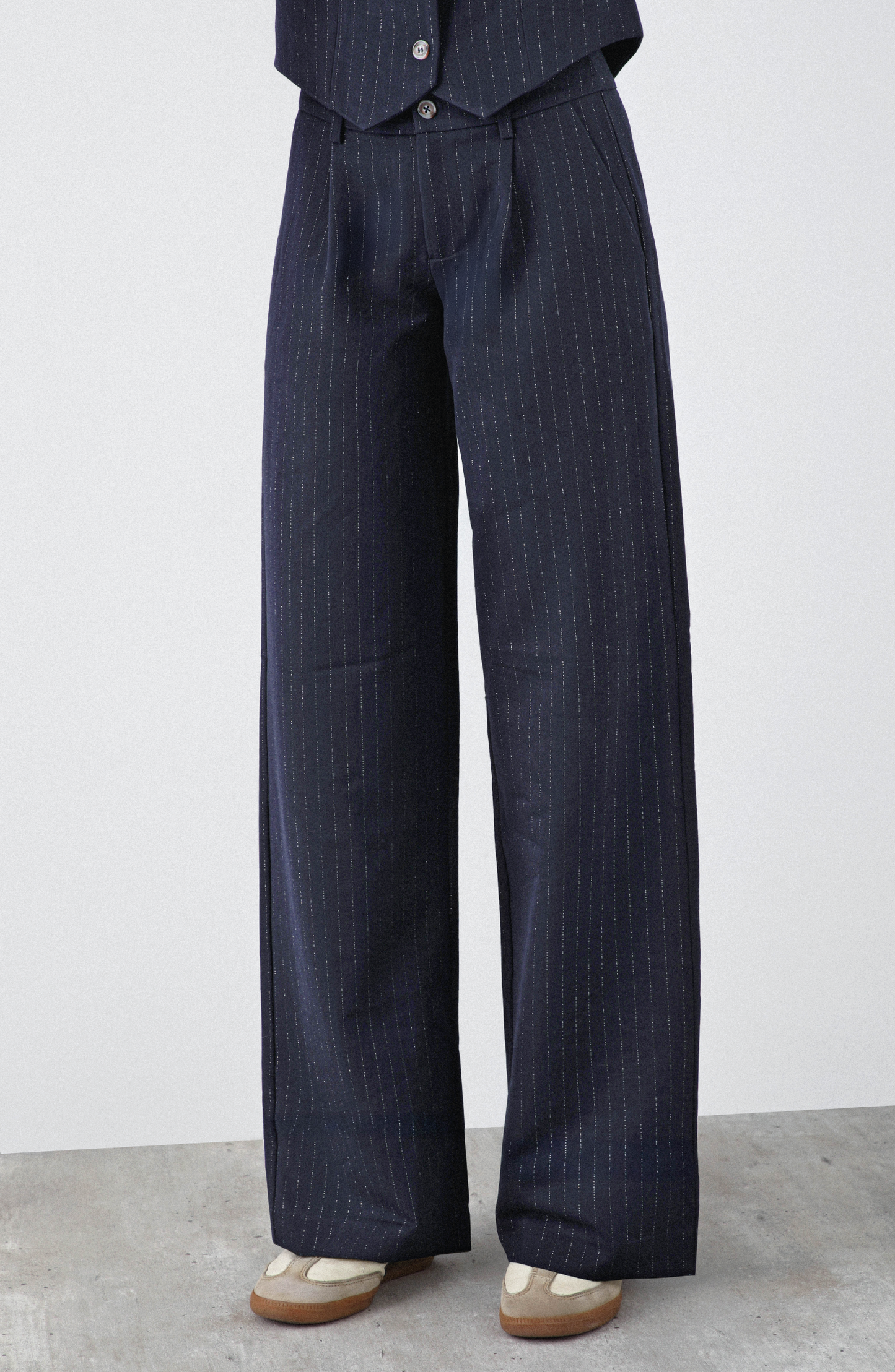 Pantalón Lineas Lurex Blue