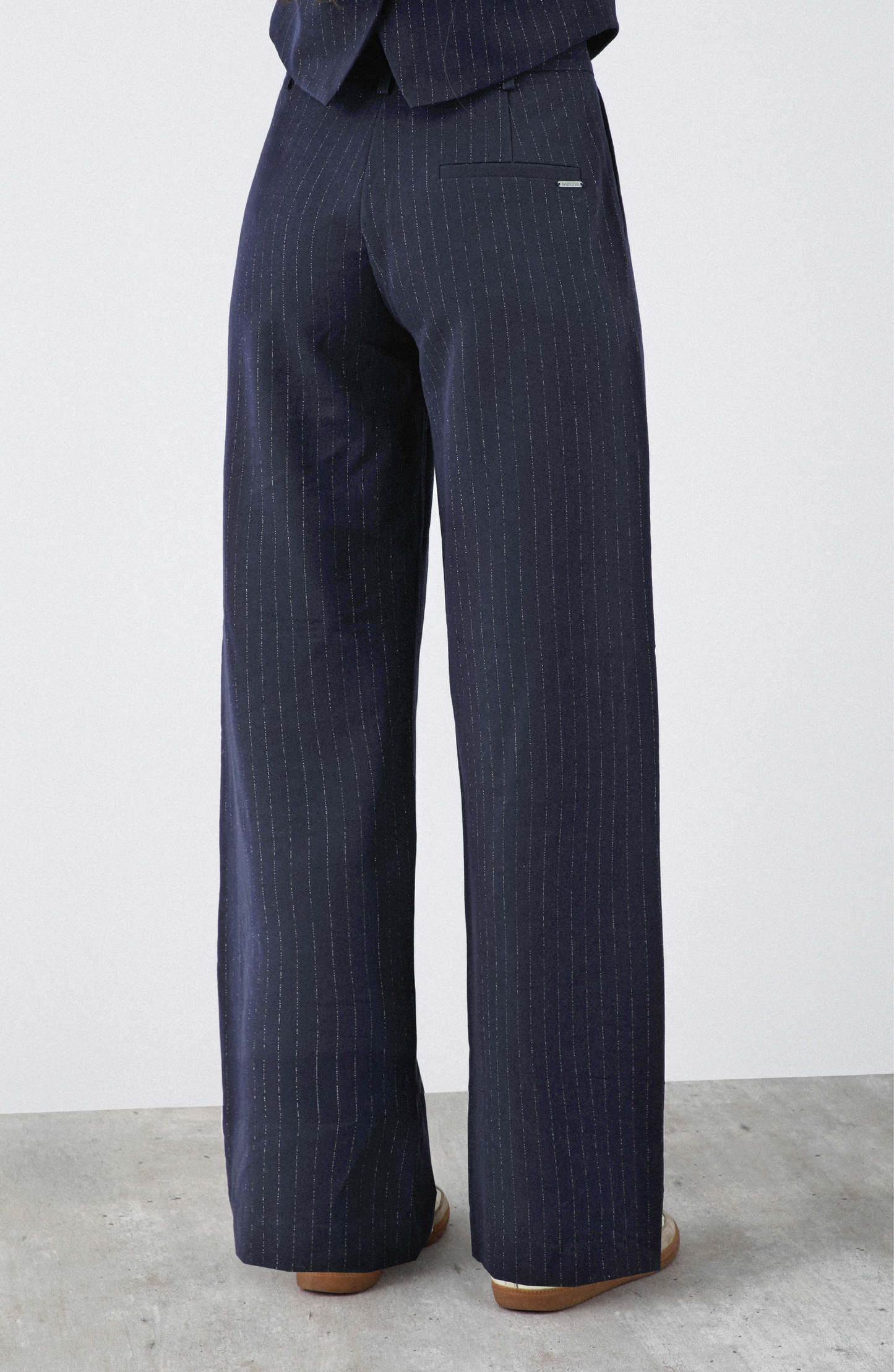 Pantalón Lineas Lurex Blue