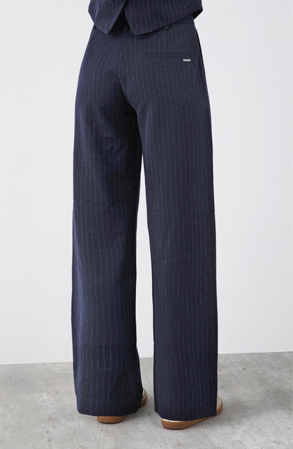 Pantalón Lineas Lurex Blue