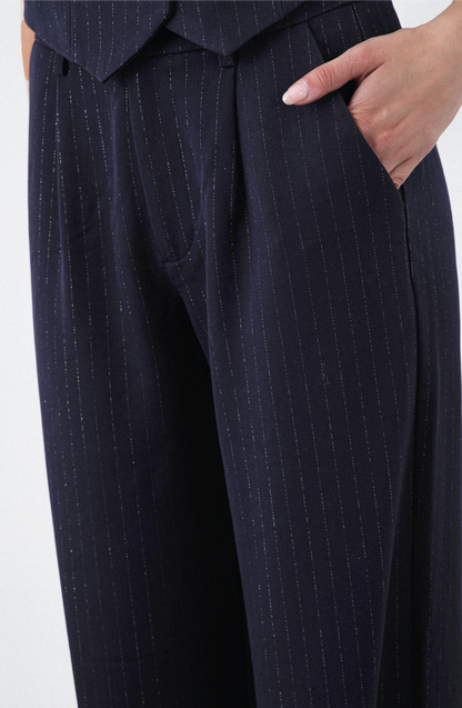Pantalón Lineas Lurex Blue
