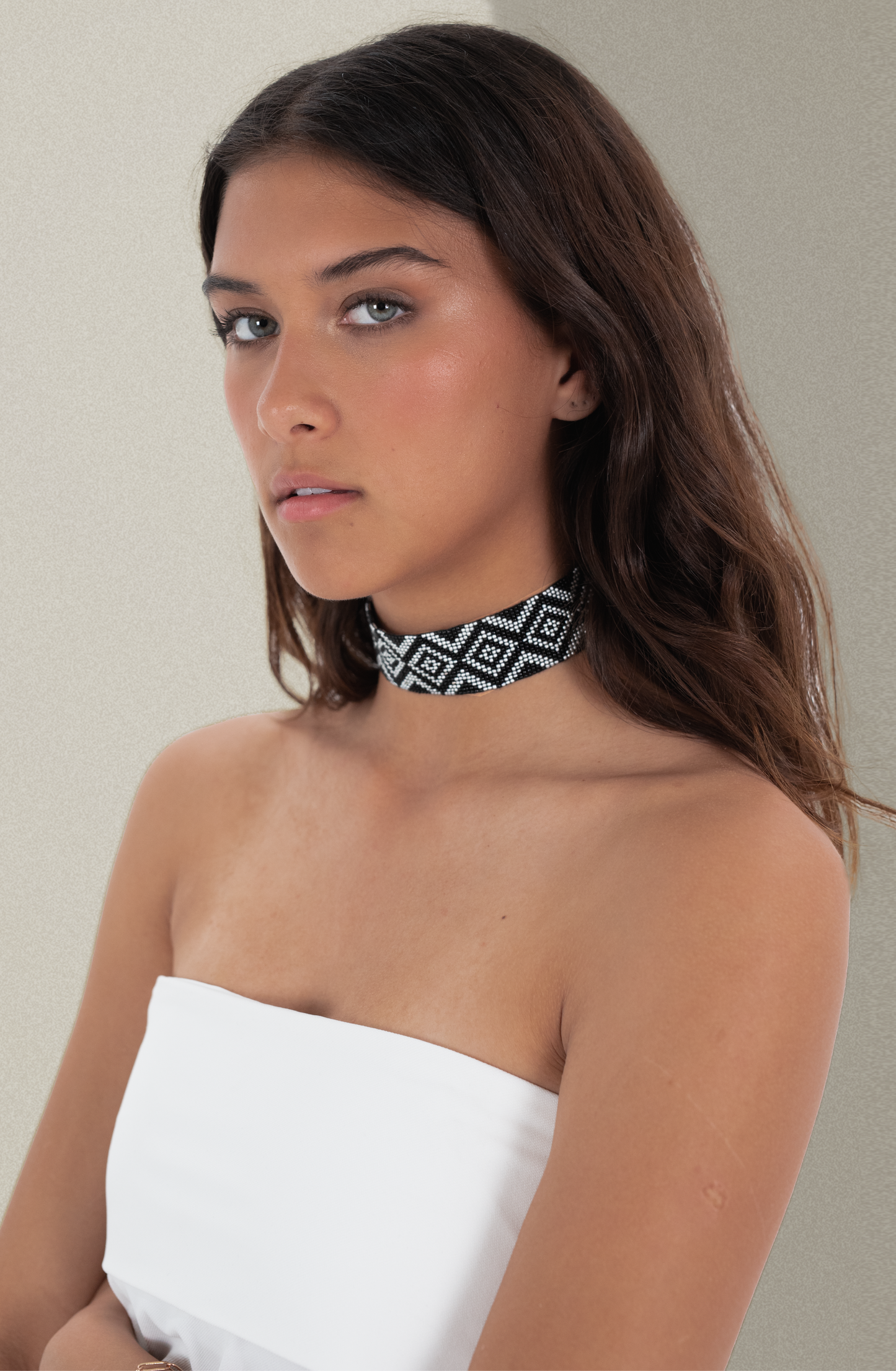 Choker Mostacillas Black