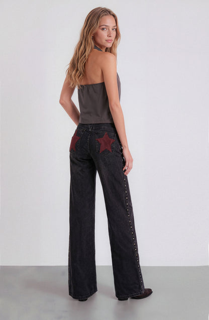 Pantalón Straight Estrella Black