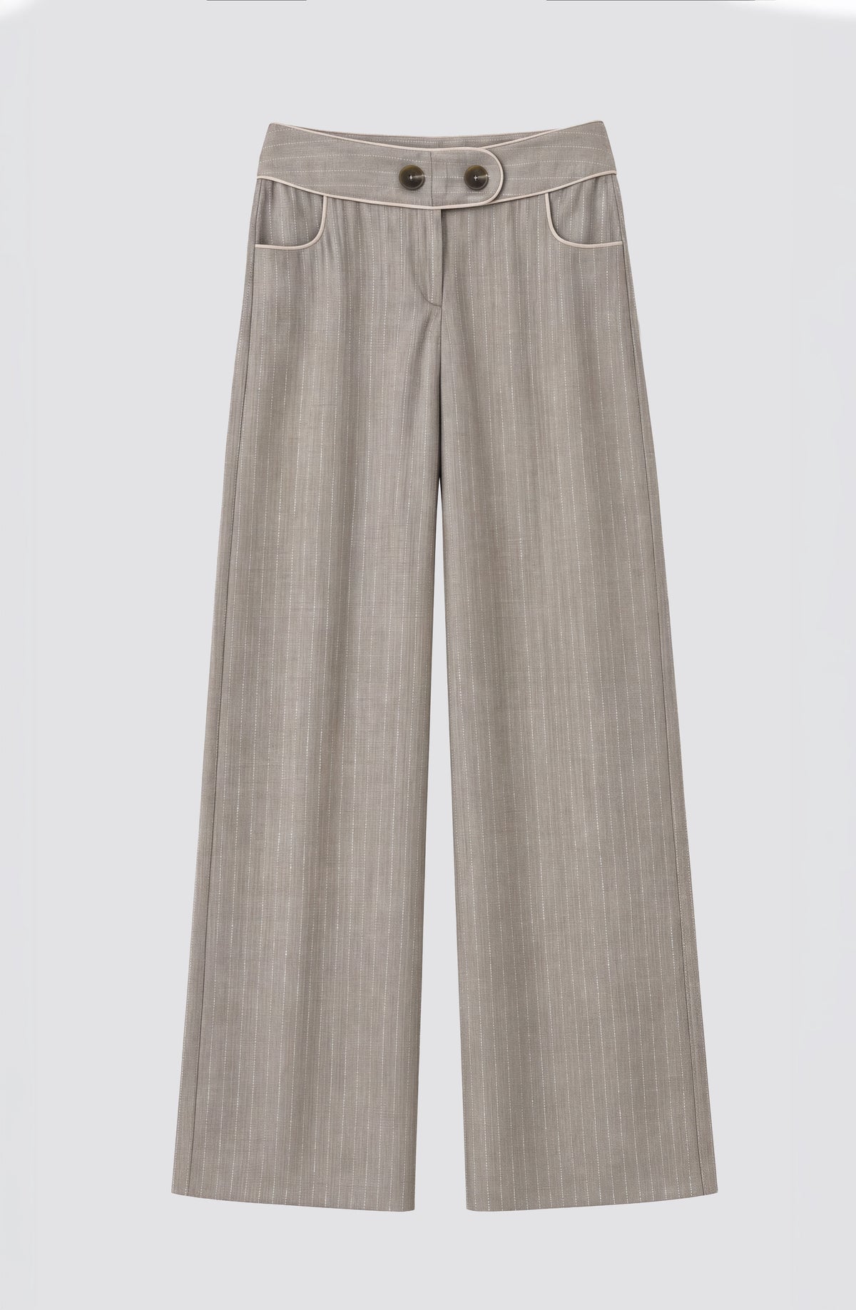 Pantalón Sastrero Lurex Beige