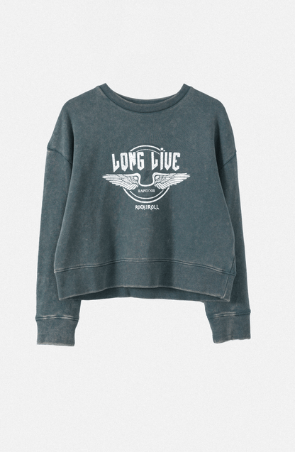 Polerón Cerrado Estampado Gray