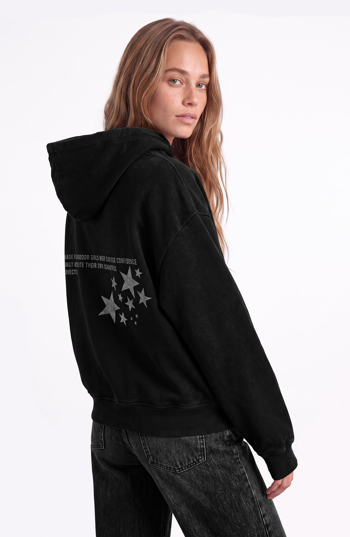 Polerón Hoodie Raindoor Girls Black