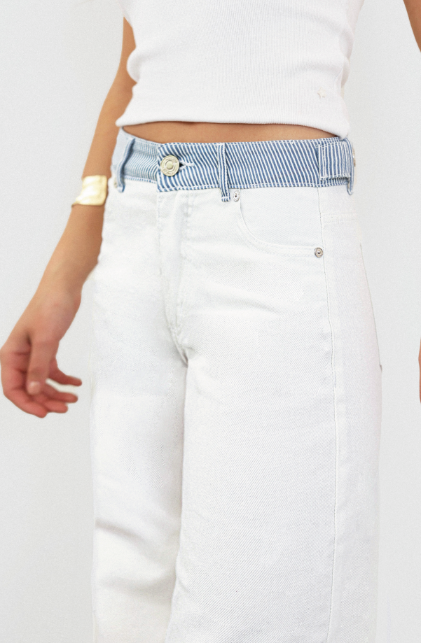 Pantalón Pretina Rayas White