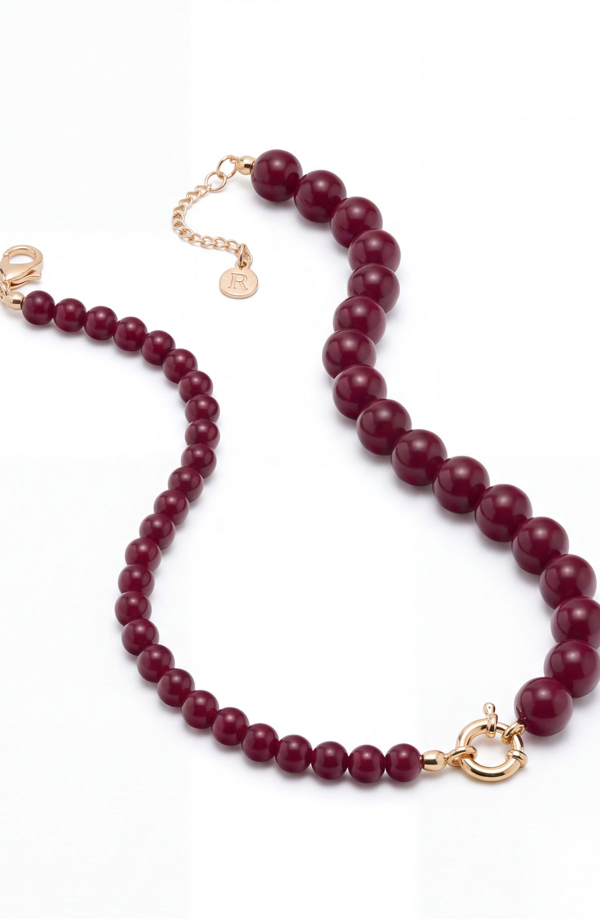 Collar Mostacillas Burgundy