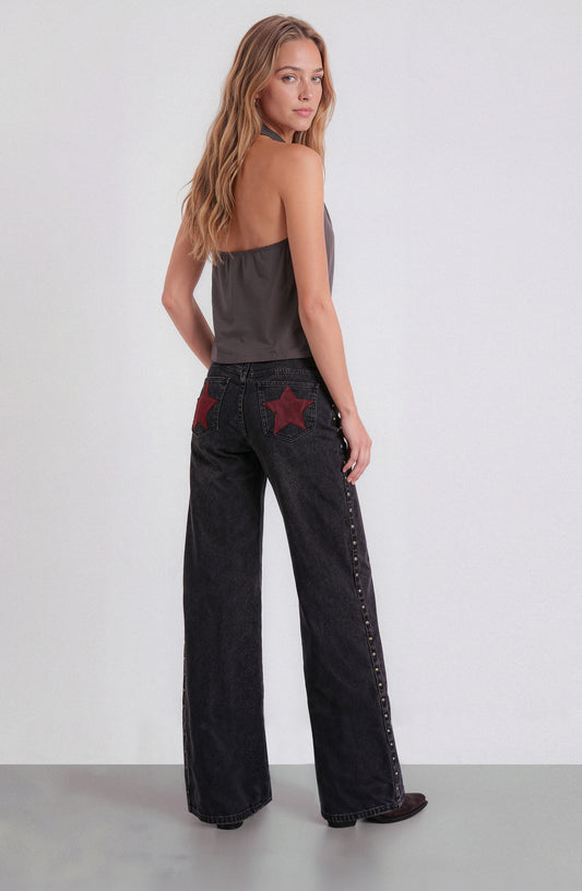 Pantalón Straight Estrella Black
