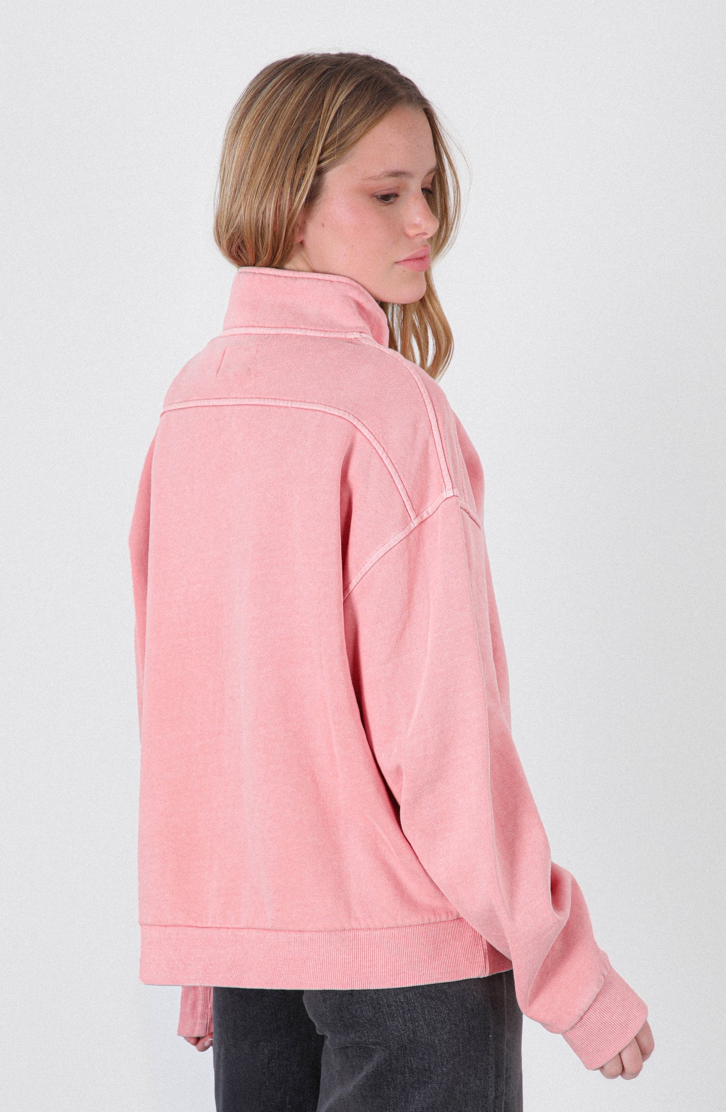 Polerón Medio Zipper Rose