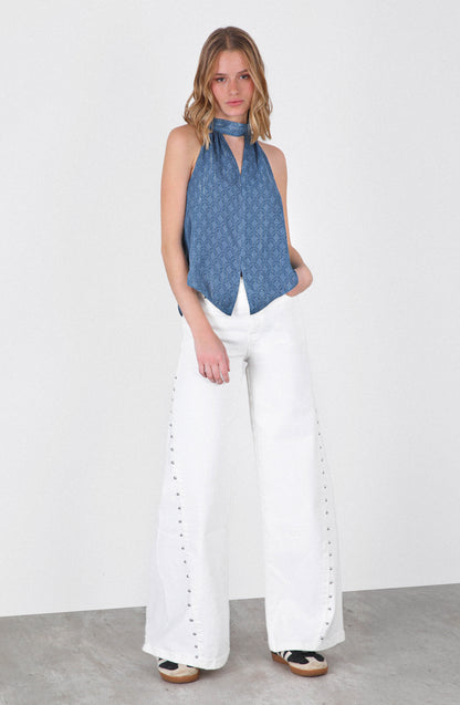 Top Halter Blue