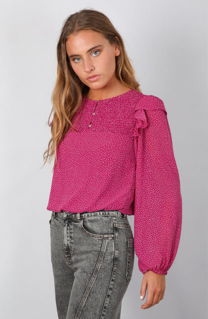 Blusa Panal Chiffon Pink