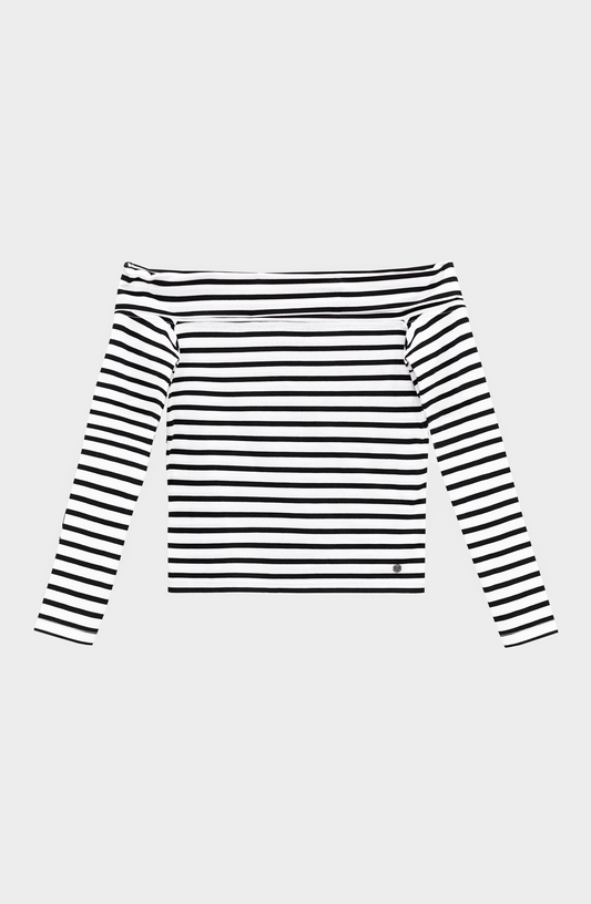 Top Manga Larga Bardot Lines