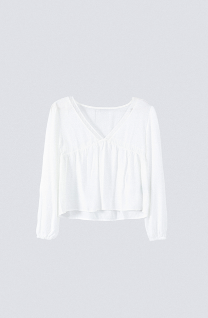 Blusa Cuello En V White