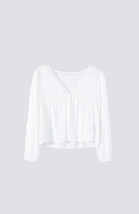 Blusa Cuello En V White