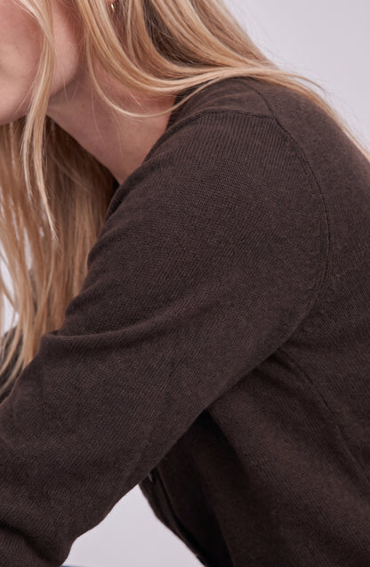 Cardigan Botones Brown