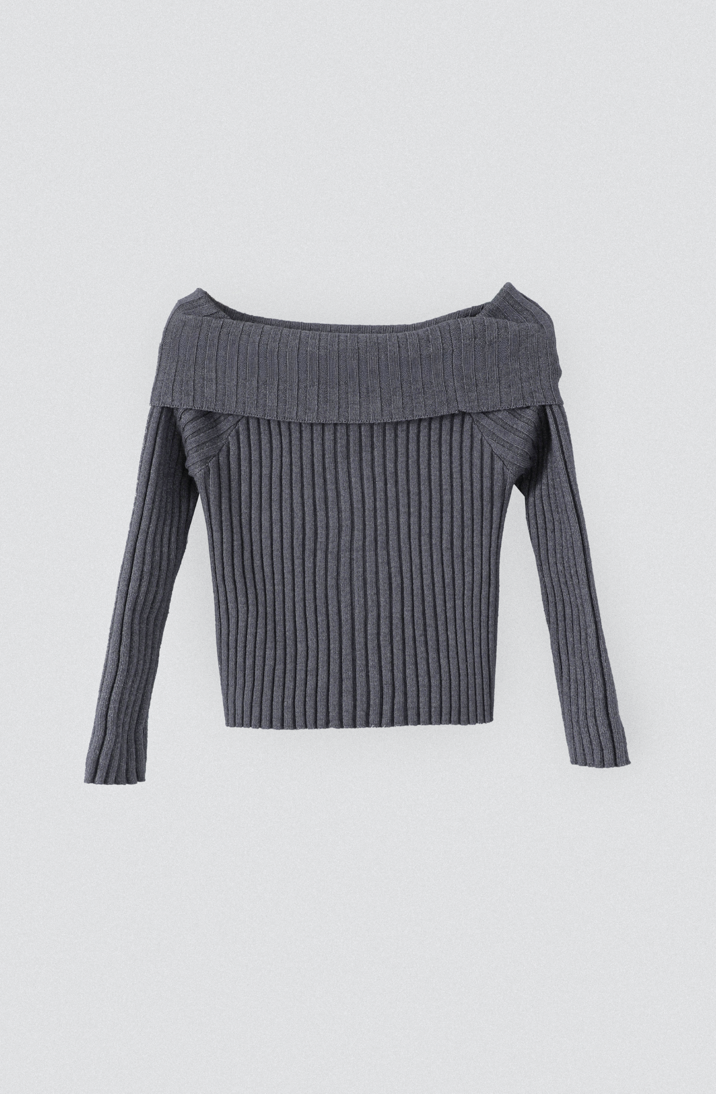 Polera Tejida Hombros Gray