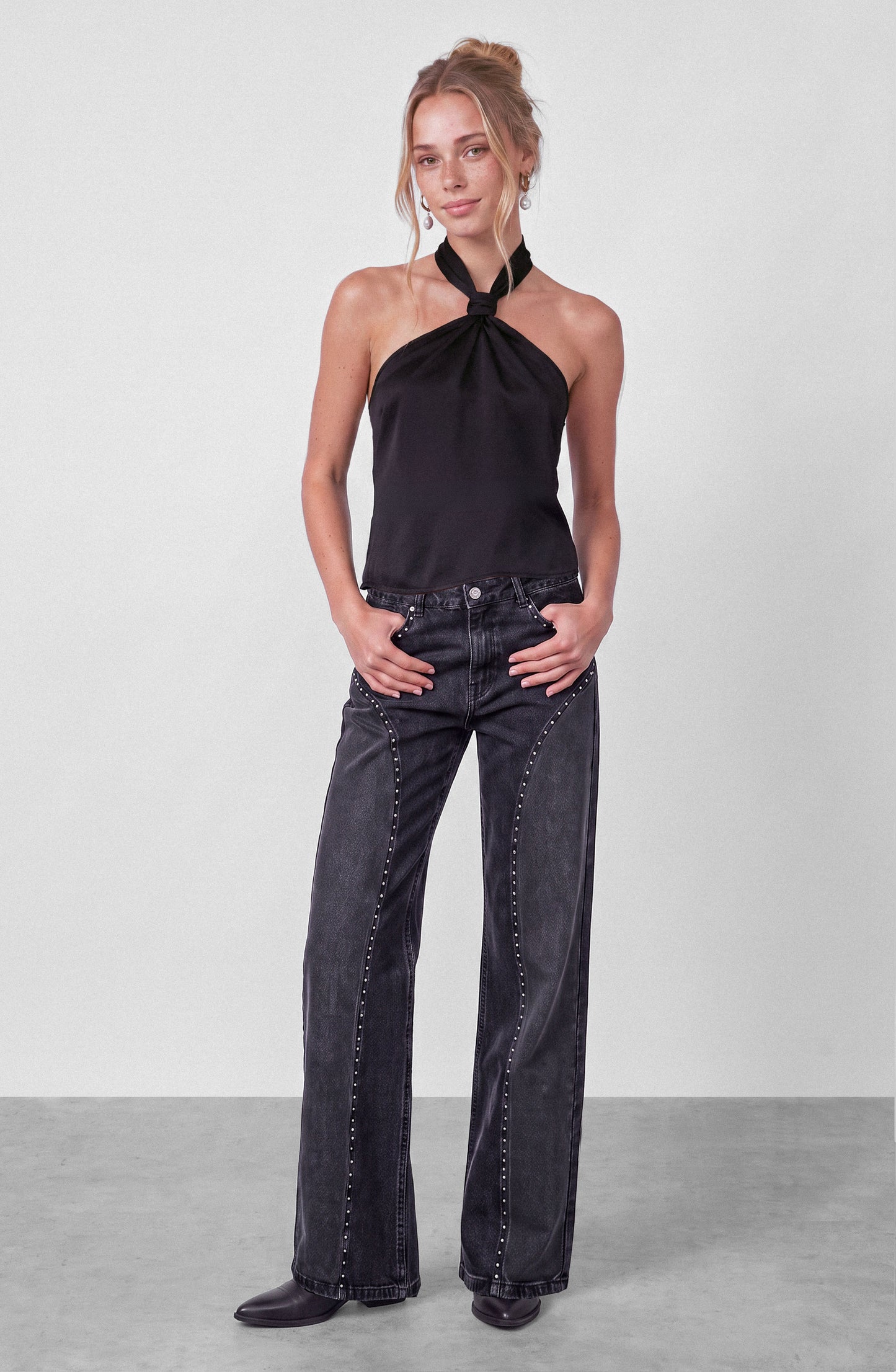 Top Halter Black