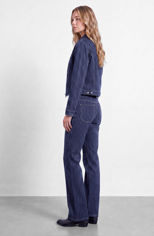 Pantalón Denim Rayado Indigo