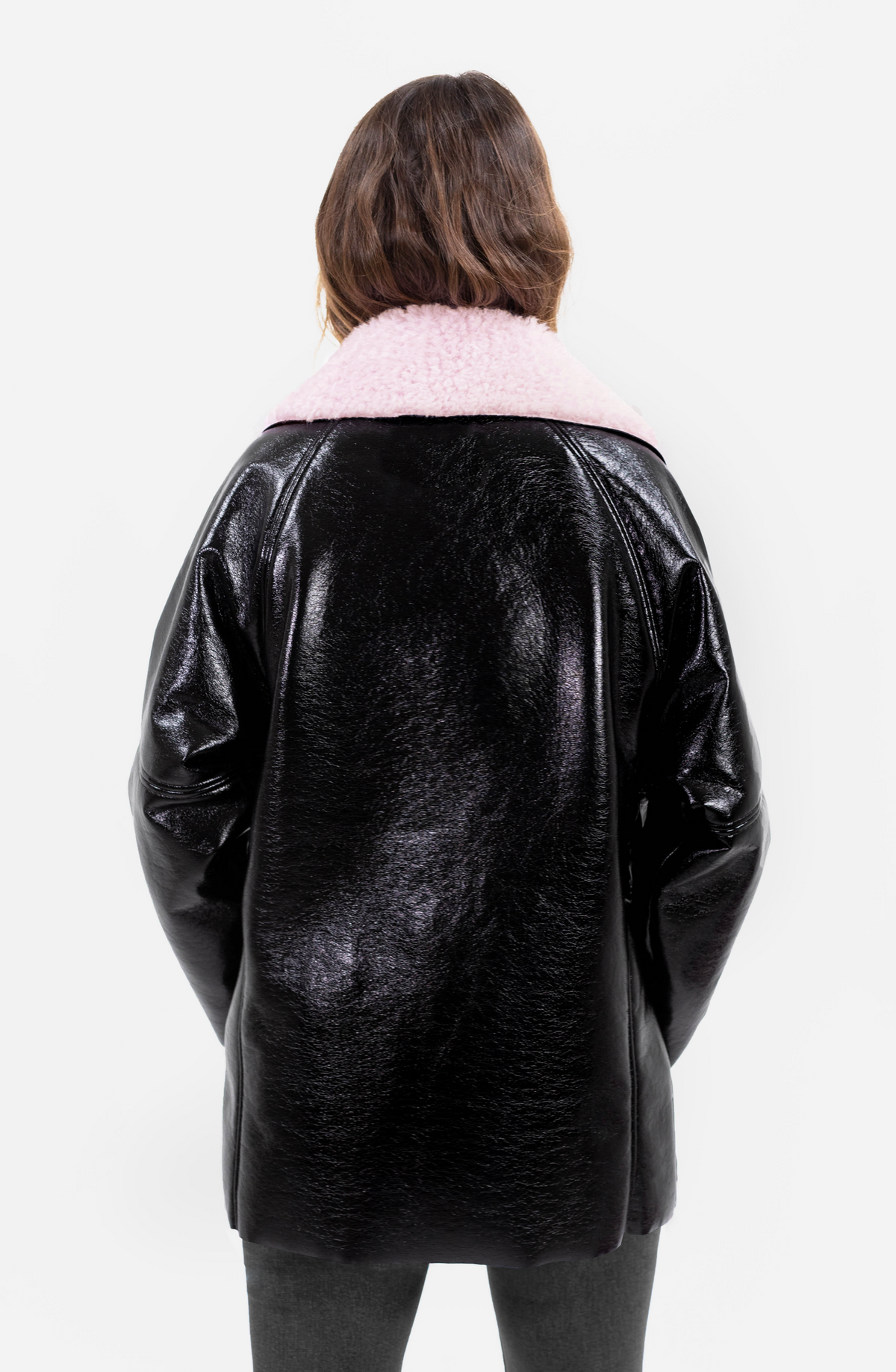 Chaqueta Bonded Charol Pink