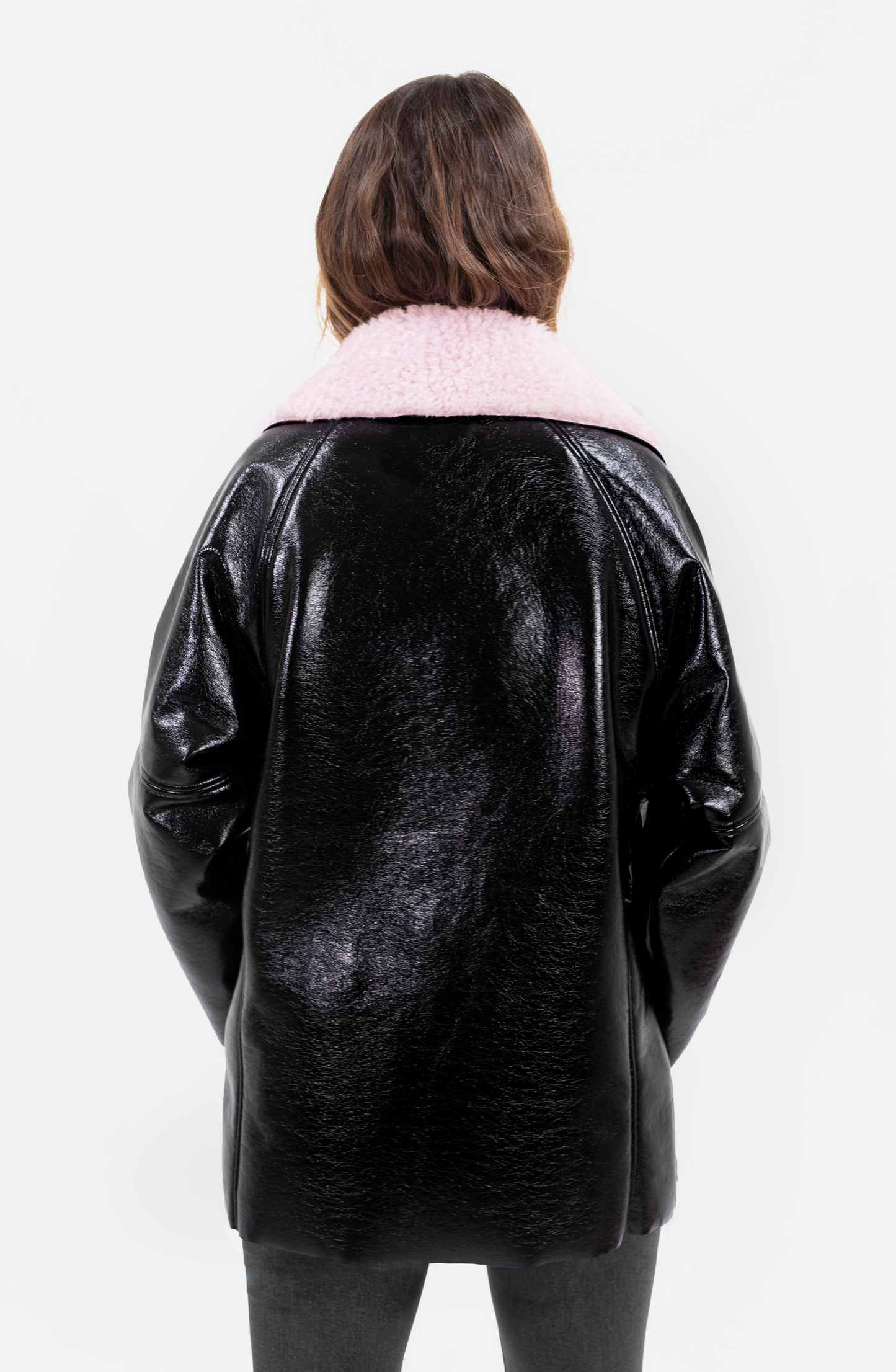 Chaqueta Bonded Charol Pink