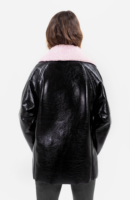 Chaqueta Bonded Charol Pink